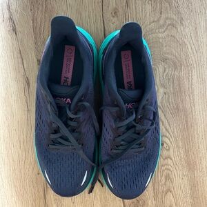 Hoka Women's Navy and Teal Sneakers